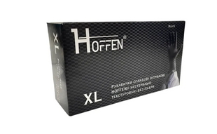 Перчатки нитриловые черные Hoffen, 100 шт/уп, размер XL НФ-00014966 фото