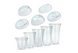 Flat PET lid with X-hole &Oslash;=95mm | Transparent