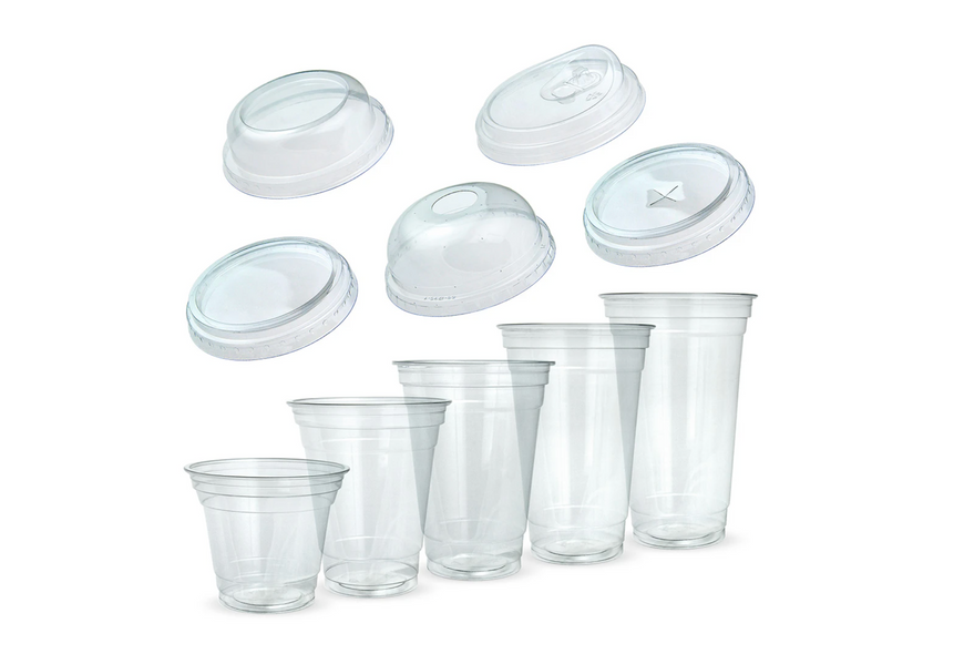 Flat PET lid with X-hole &Oslash;=95mm | Transparent