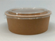 Round paper container 1300ml | Kraft 1PE &Oslash;=185mm, h=70mm 50 pcs/pack, 500 pcs/box