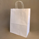 Paper bag 260*150*350 mm white with handles 100 pcs/pack