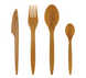 Disposable biodegradable tea spoon "Forest" 12cm | Wooden