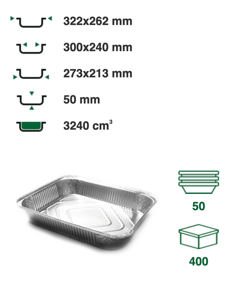 Контейнер алюминиевый R31L 322x262х50мм, 50шт R31L фото